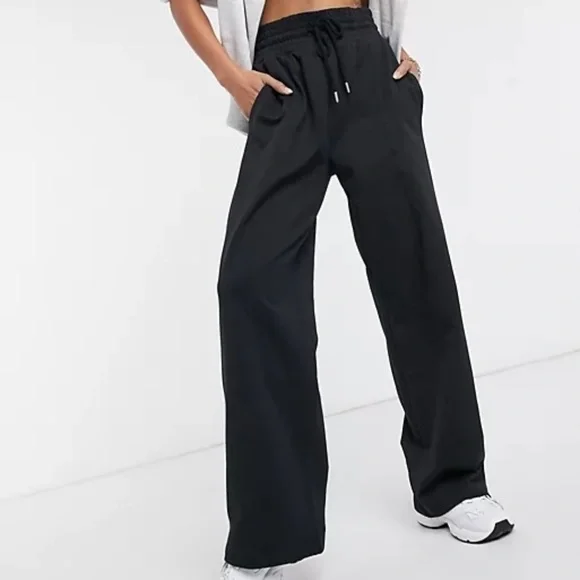 ASOS Black Organic Cotton Straight Leg Sweatpants - Picture 2 of 4